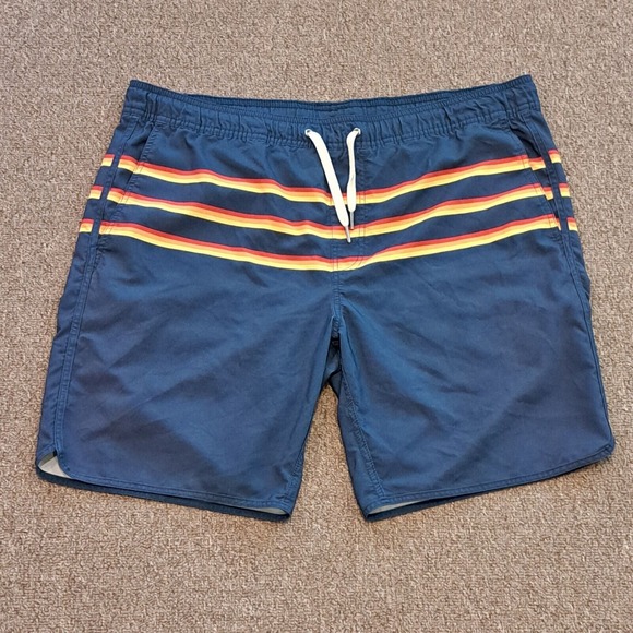 Fair Harbor Other - Fair Harbor Mens 38 Ozone Board Shorts Lined Swim Trunk Surf Athletic Navy *READ
